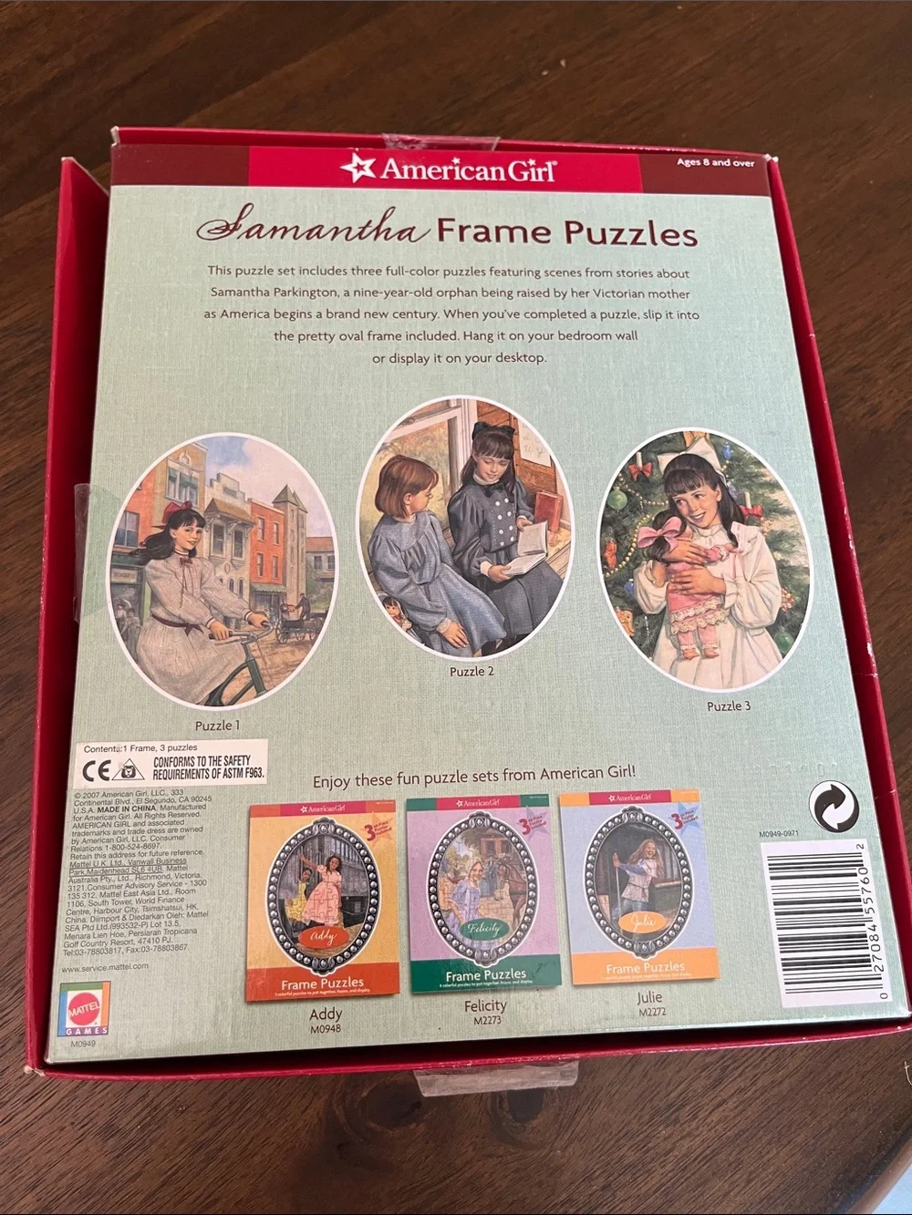 American Girl Samantha Framed 3  Puzzle Set